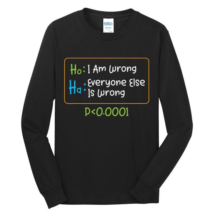 Funny Statistics Word Game Ich Bin Falsch, Alle Anderen Tall Long Sleeve T-Shirt