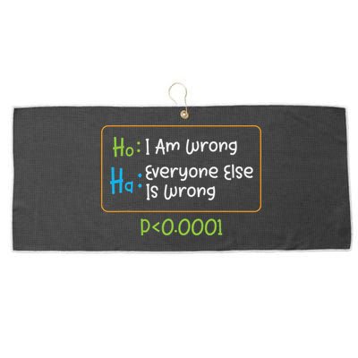 Funny Statistics Word Game Ich Bin Falsch, Alle Anderen Large Microfiber Waffle Golf Towel