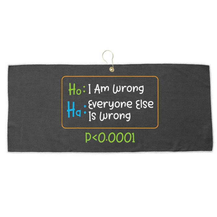 Funny Statistics Word Game Ich Bin Falsch, Alle Anderen Large Microfiber Waffle Golf Towel
