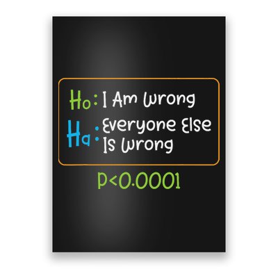 Funny Statistics Word Game Ich Bin Falsch, Alle Anderen Poster