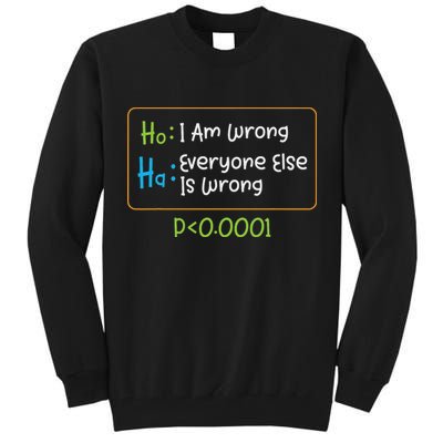 Funny Statistics Word Game Ich Bin Falsch, Alle Anderen Tall Sweatshirt