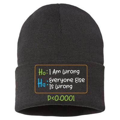 Funny Statistics Word Game Ich Bin Falsch, Alle Anderen Sustainable Knit Beanie