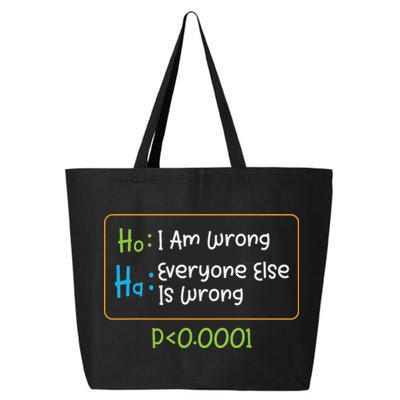 Funny Statistics Word Game Ich Bin Falsch, Alle Anderen 25L Jumbo Tote