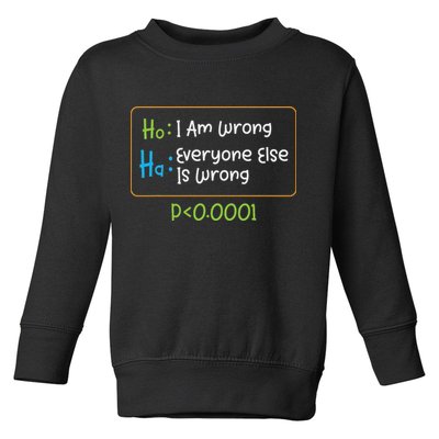 Funny Statistics Word Game Ich Bin Falsch, Alle Anderen Toddler Sweatshirt