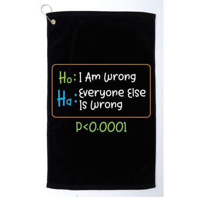 Funny Statistics Word Game Ich Bin Falsch, Alle Anderen Golf Towel