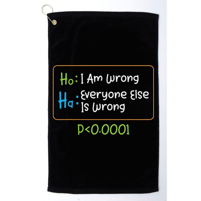 Funny Statistics Word Game Ich Bin Falsch, Alle Anderen Golf Towel