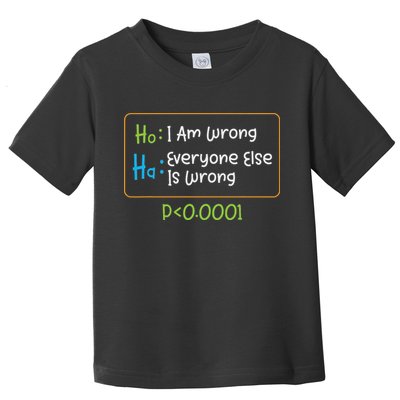 Funny Statistics Word Game Ich Bin Falsch, Alle Anderen Toddler T-Shirt