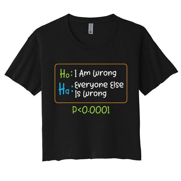 Funny Statistics Word Game Ich Bin Falsch, Alle Anderen Crop Top