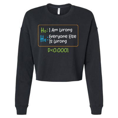 Funny Statistics Word Game Ich Bin Falsch, Alle Anderen Cropped Pullover Crew