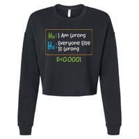 Funny Statistics Word Game Ich Bin Falsch, Alle Anderen Cropped Pullover Crew