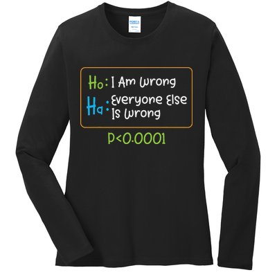 Funny Statistics Word Game Ich Bin Falsch, Alle Anderen Ladies Long Sleeve Shirt