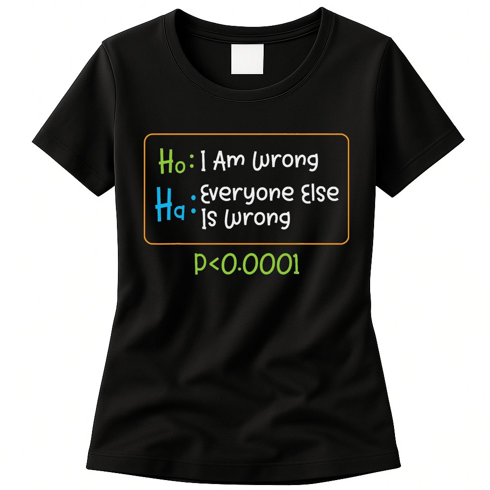 Funny Statistics Word Game Ich Bin Falsch, Alle Anderen Womens T-Shirt