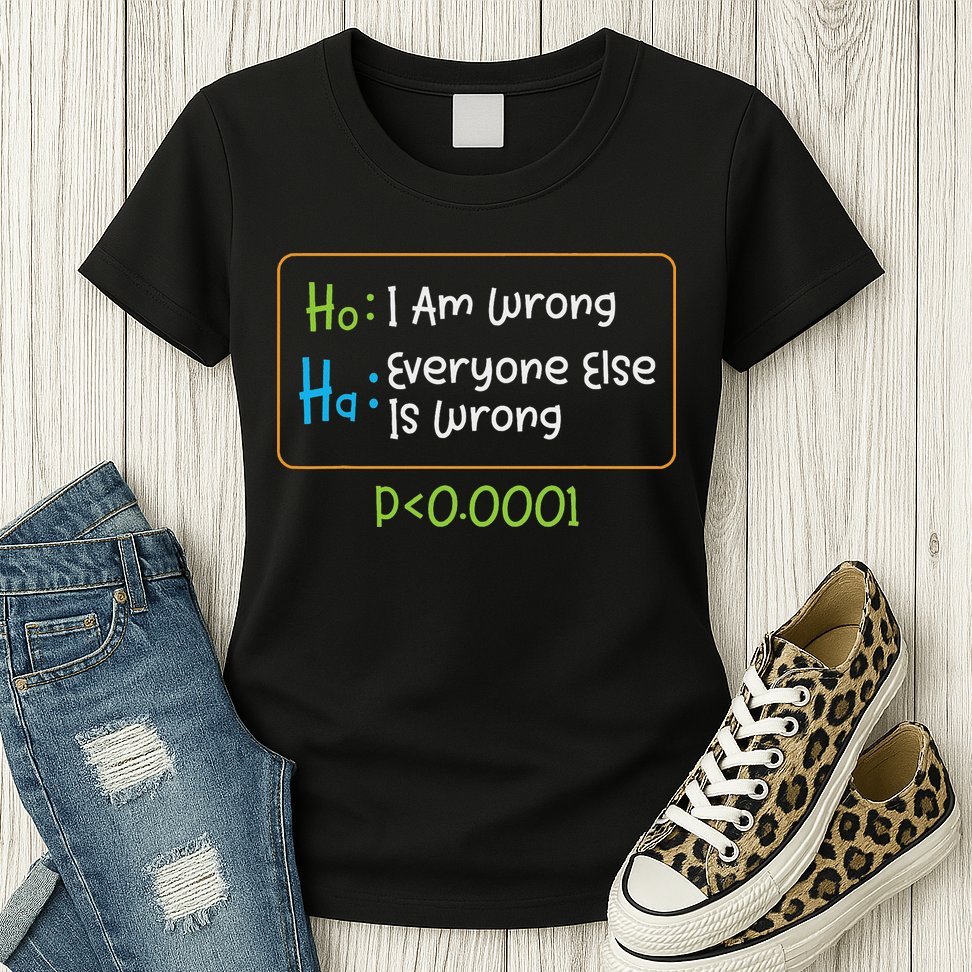 Funny Statistics Word Game Ich Bin Falsch, Alle Anderen Womens T-Shirt