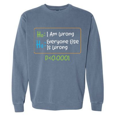 Funny Statistics Word Game Ich Bin Falsch, Alle Anderen Garment-Dyed Sweatshirt