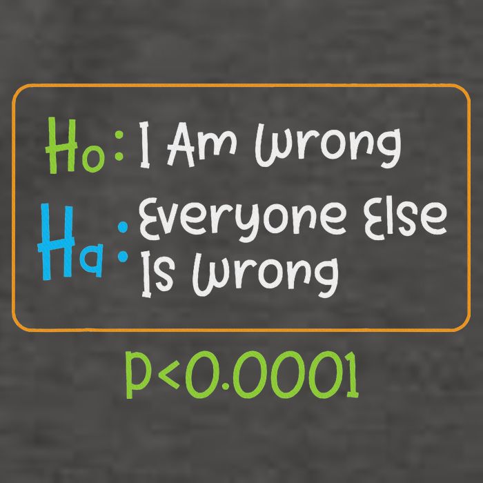 Funny Statistics Word Game Ich Bin Falsch, Alle Anderen Vector Backpack