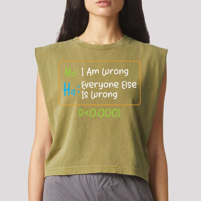 Funny Statistics Word Game Ich Bin Falsch, Alle Anderen Garment-Dyed Women's Muscle Tee