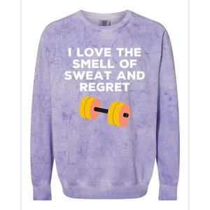 Funny Sarcastic Workout I Love The Smell Of Sweat And Regret Gift Colorblast Crewneck Sweatshirt