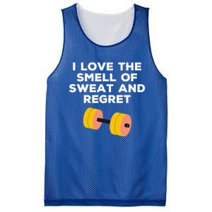 Funny Sarcastic Workout I Love The Smell Of Sweat And Regret Gift Mesh Reversible Basketball Jersey Tank