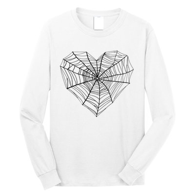 Funny Spider Web Design For Women Insect Web Lovers Long Sleeve Shirt