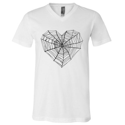 Funny Spider Web Design For Women Insect Web Lovers V-Neck T-Shirt