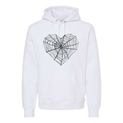 Funny Spider Web Design For Women Insect Web Lovers Premium Hoodie