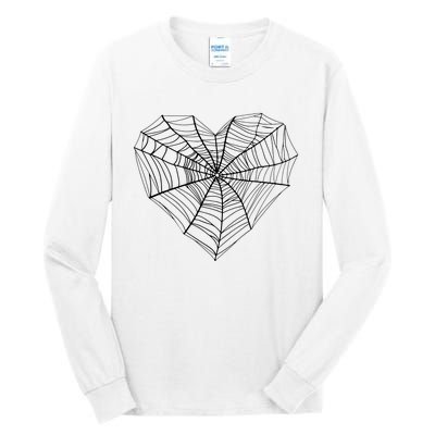 Funny Spider Web Design For Women Insect Web Lovers Tall Long Sleeve T-Shirt