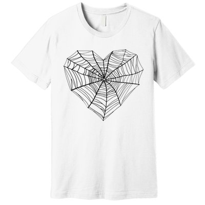 Funny Spider Web Design For Women Insect Web Lovers Premium T-Shirt