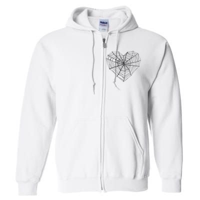 Funny Spider Web Design For Women Insect Web Lovers Full Zip Hoodie