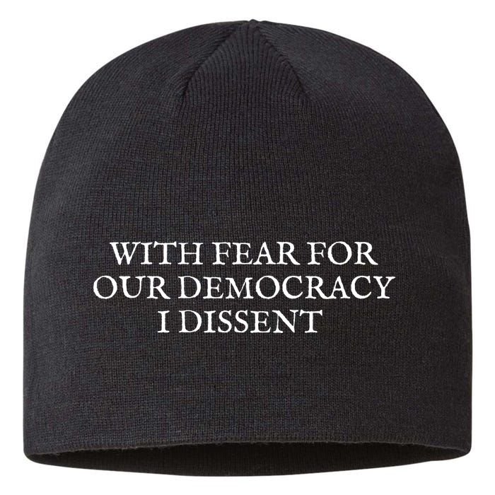 Fahson Store With Fear For Our Democracy I Dissent Sustainable Beanie