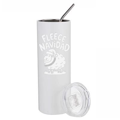 Funny Shee.P Winter Christmas Fleece Navidad Stainless Steel Tumbler