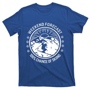 Funny Ski Weekend Forecast Skiing Skier Funny Gift Gift T-Shirt