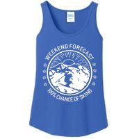 Funny Ski Weekend Forecast Skiing Skier Funny Gift Gift Ladies Essential Tank