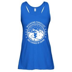 Funny Ski Weekend Forecast Skiing Skier Funny Gift Gift Ladies Essential Flowy Tank