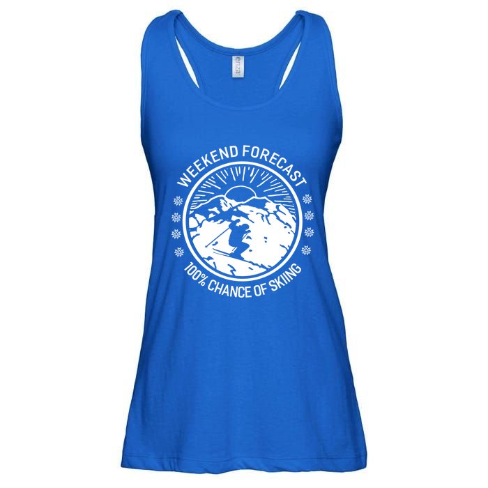 Funny Ski Weekend Forecast Skiing Skier Funny Gift Gift Ladies Essential Flowy Tank