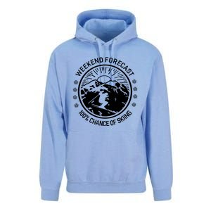 Funny Ski Weekend Forecast Skiing Skier Funny Gift Gift Unisex Surf Hoodie