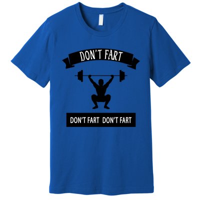 Funny Saying Weight Lifting Workout DonT Fart Gift Premium T-Shirt