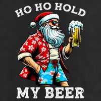 Funny Santa With Sunglasses And Beer Christmas In July 7 Panel Mesh Trucker Snapback Hat