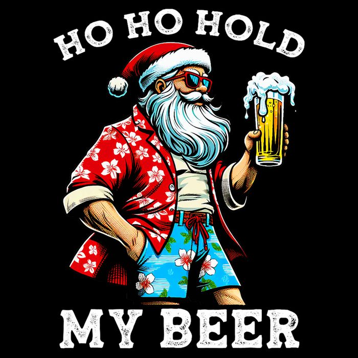 Funny Santa With Sunglasses And Beer Christmas In July Impact Tech Backpack