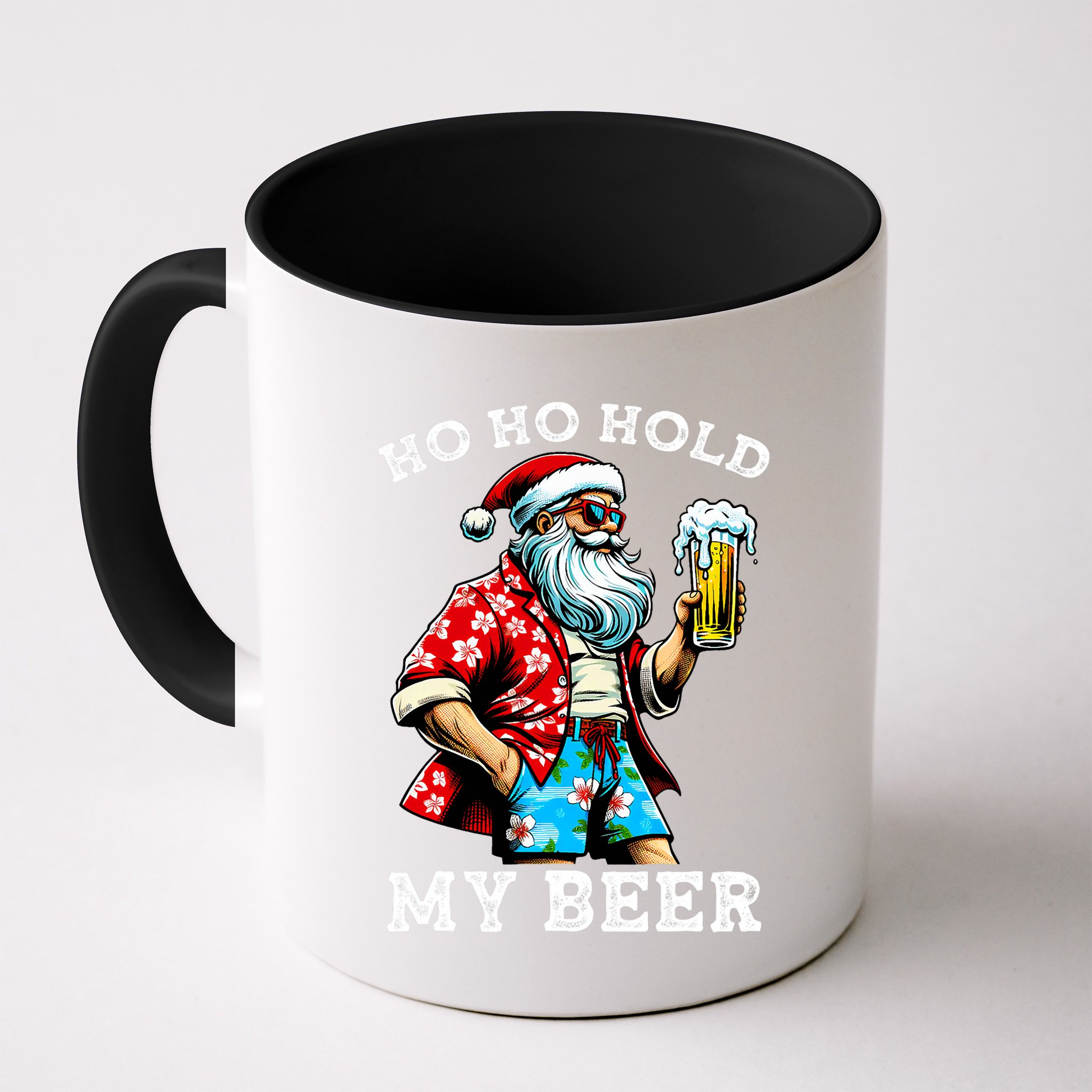 Funny Santa With Sunglasses And Beer Christmas In July Mug