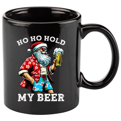 Funny Santa With Sunglasses And Beer Christmas In July 11oz C Handle Ceramic Mug
