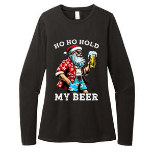 Funny Santa With Sunglasses And Beer Christmas In July Womens CVC Long Sleeve Shirt