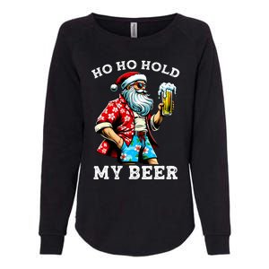 Funny Santa With Sunglasses And Beer Christmas In July Womens California Wash Sweatshirt