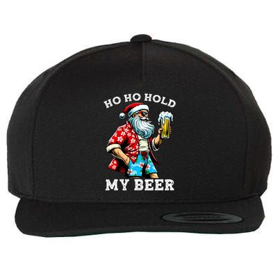 Funny Santa With Sunglasses And Beer Christmas In July Wool Snapback Cap