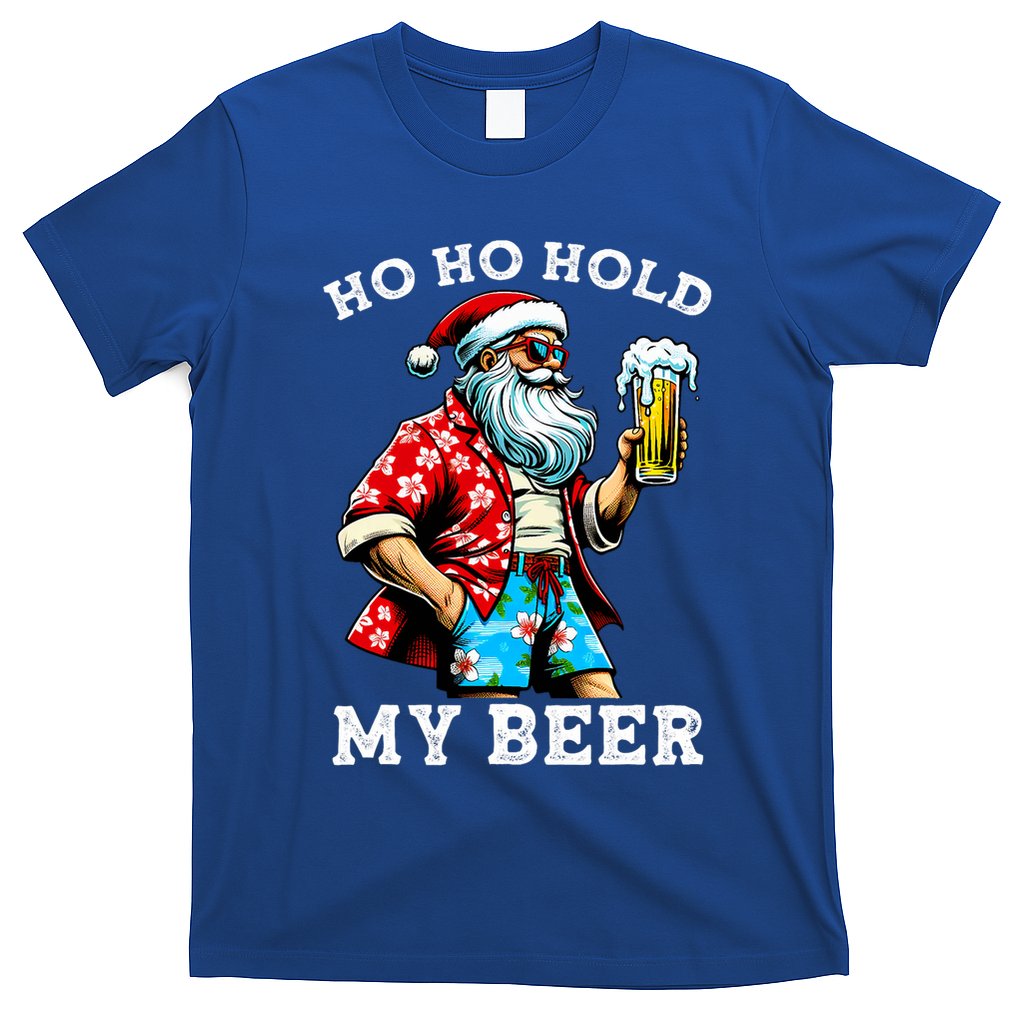 Funny Santa With Sunglasses And Beer Christmas In July T-Shirt
