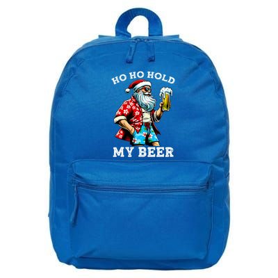 Funny Santa With Sunglasses And Beer Christmas In July 16 in Basic Backpack
