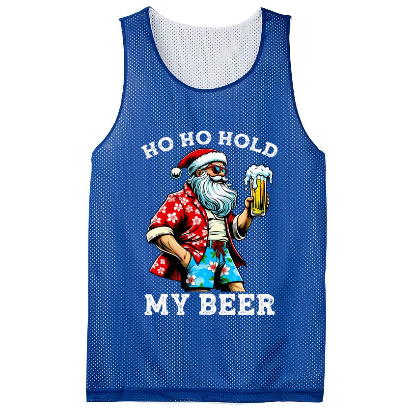 Funny Santa With Sunglasses And Beer Christmas In July Mesh Reversible Basketball Jersey Tank