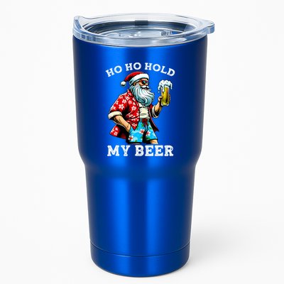 Funny Santa With Sunglasses And Beer Christmas In July Tumbler