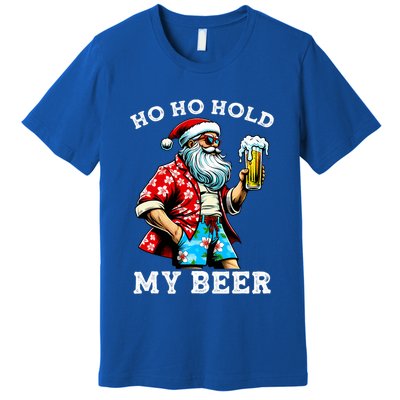 Funny Santa With Sunglasses And Beer Christmas In July Premium T-Shirt