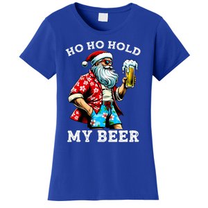 Funny Santa With Sunglasses And Beer Christmas In July Women's T-Shirt