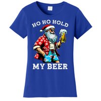 Funny Santa With Sunglasses And Beer Christmas In July Women's T-Shirt